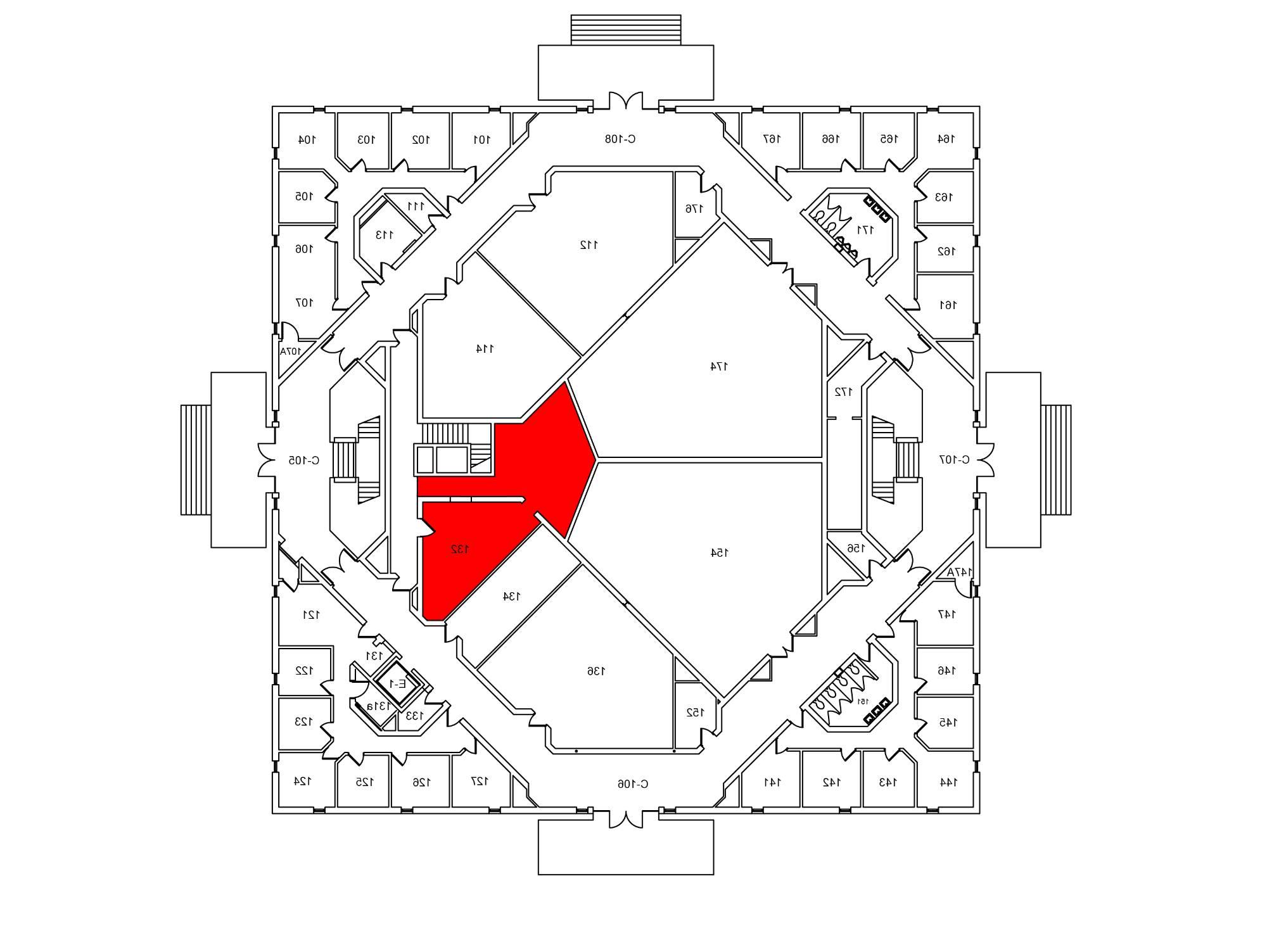 Map where the psr is located in Lake Superior Hall